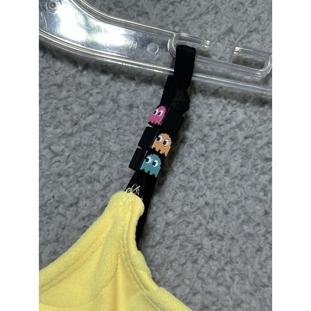 Justice x Pacman Yellow Terry One Piece Swimsuit Girls Medium/10 Pool Beach